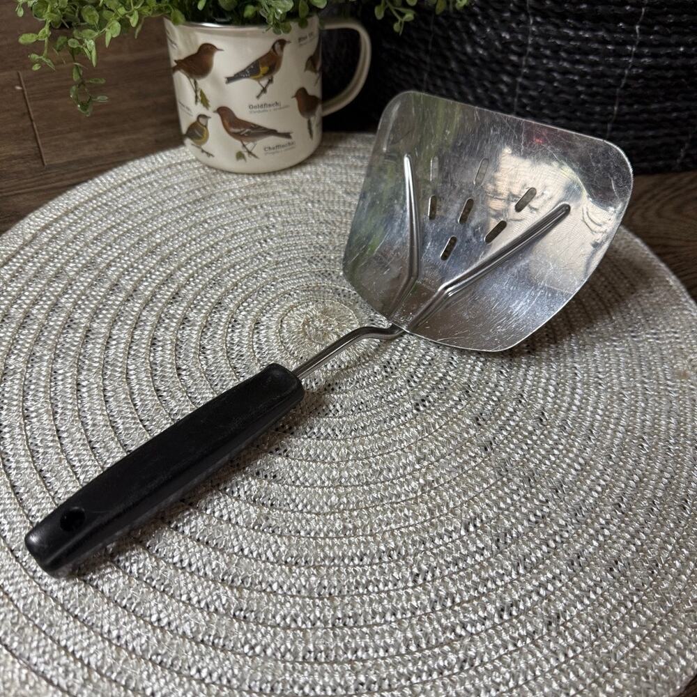 Foley MPLS Spatula Flipper VTG Wide Slotted Curved Stainless Steel Turner MCM